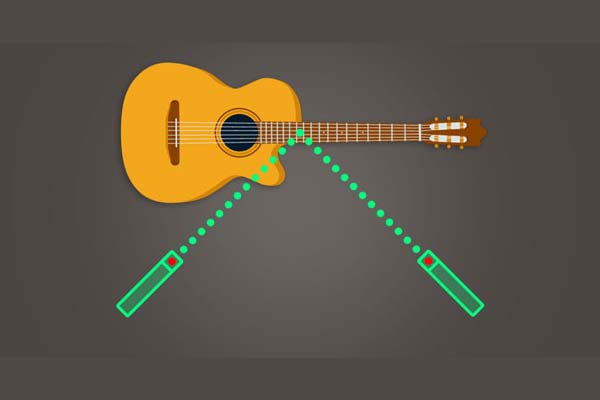 ضبط صدای یک گیتار به صورت استریو